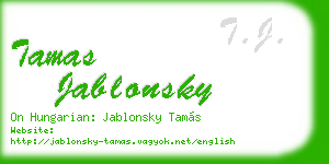 tamas jablonsky business card