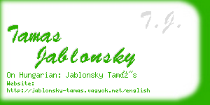 tamas jablonsky business card